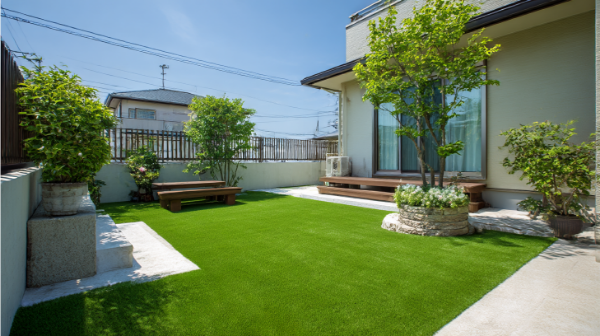 H様邸人工芝工事・雑草対策事例