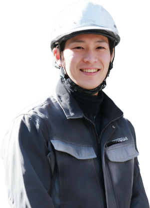 ガッツポーズをする施工店スタッフ